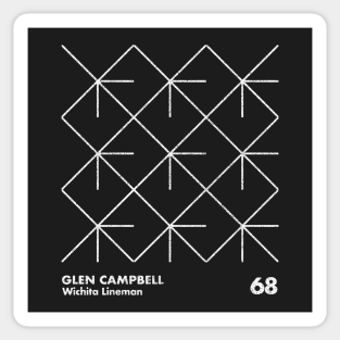 Glen Campbell / Minimal Graphic Design Tribute Sticker